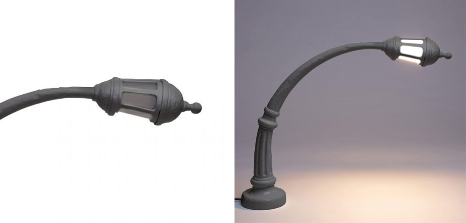 Настольная лампа Seletti Street Lamp Grey Настольная лампа Seletti Street Lamp Grey - Loft-Concept в Твери