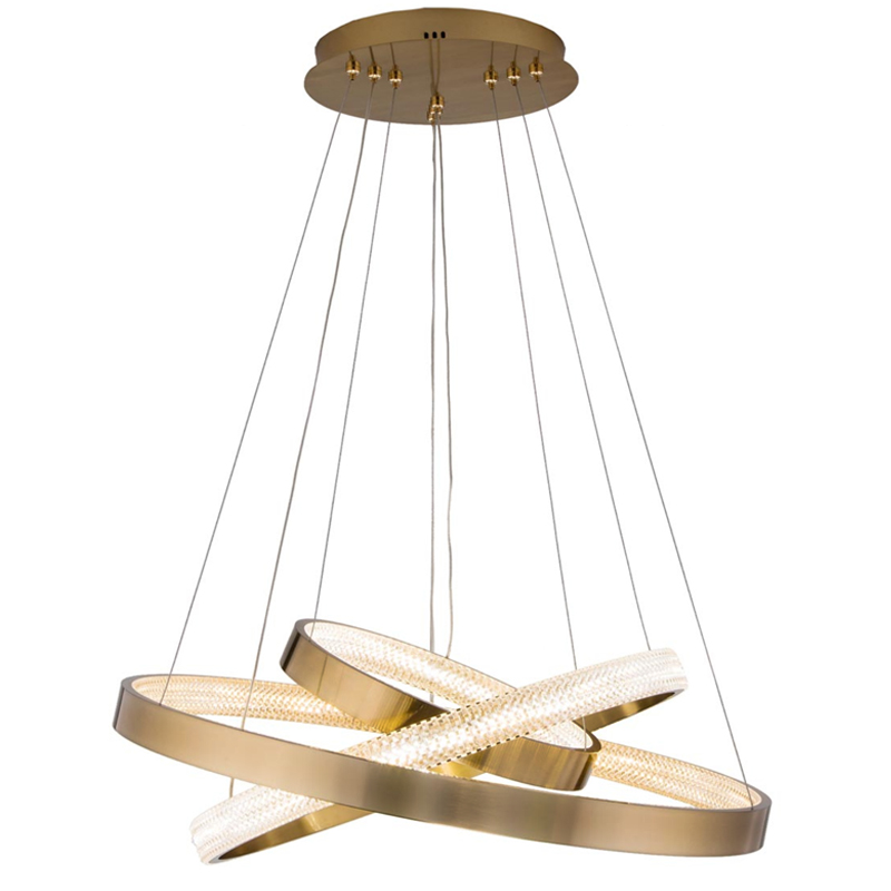 Люстра ORACLE 3 Rings Gold Латунь сатинированная в Твери | Loft Concept 