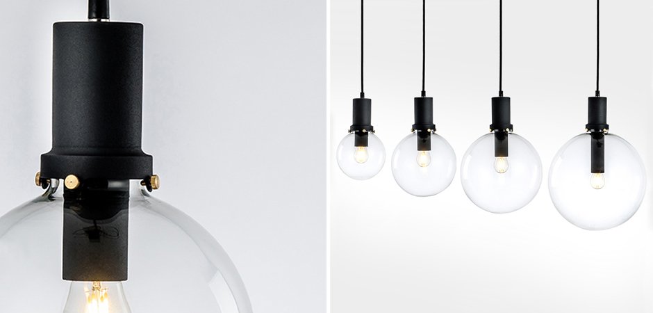 Подвесной светильник Glass Globe Black Подвесной светильник Glass Globe Black - Loft-Concept в Твери