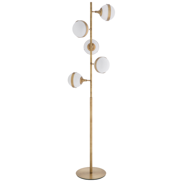 Торшер Peggy Guggen Brass FLOR LAMP Белый Латунь Торшер Peggy Guggen Brass FLOR LAMP Белый Латунь в Твери | Loft Concept