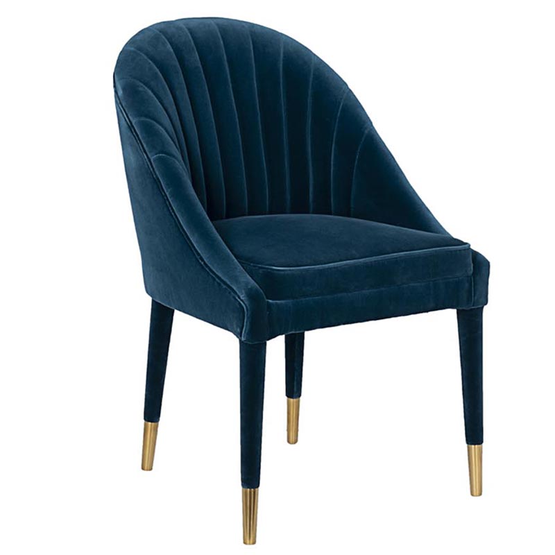Стул Walton Chair blue velor Синий Золотой Стул Walton Chair blue velor Синий Золотой в Твери | Loft Concept
