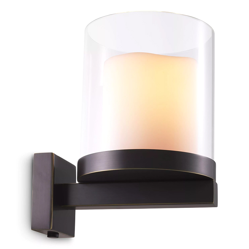 Бра Eichholtz Wall Lamp Donovan Bronze Черный Темная бронза Прозрачное Стекло Белый Бра Eichholtz Wall Lamp Donovan Bronze Черный Темная бронза Прозрачное Стекло Белый в Твери | Loft Concept