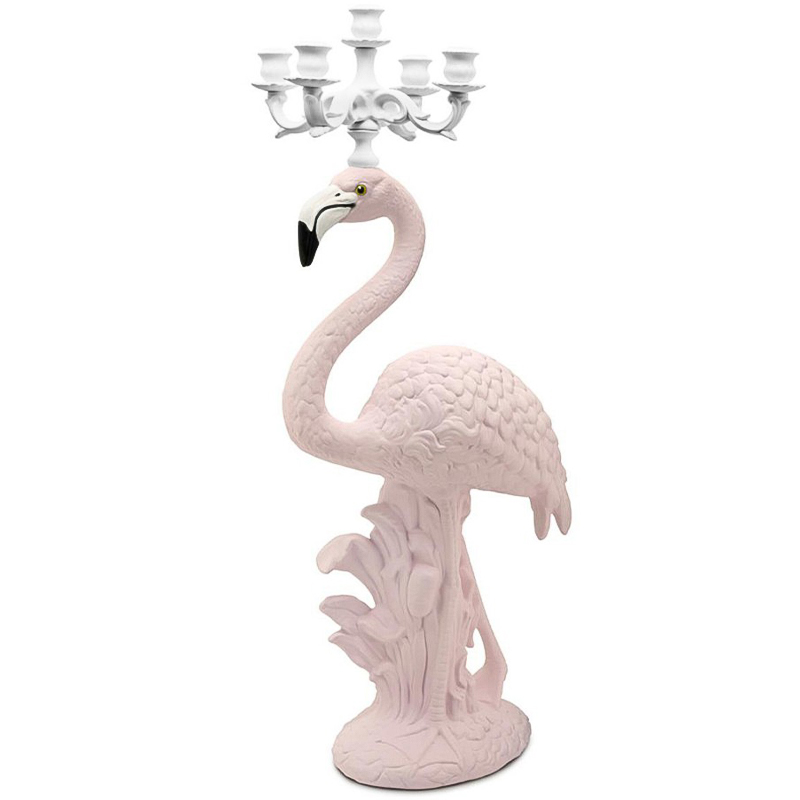 Подсвечник Candleholder Flamingo Bisc. White Pink Белый Розовый Подсвечник Candleholder Flamingo Bisc. White Pink Белый Розовый в Твери | Loft Concept