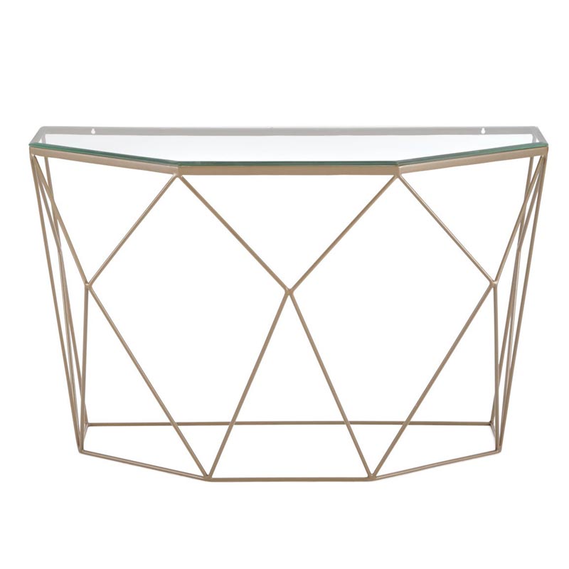 Консоль Diogo Console Прозрачный (Transparent) Винтажная латунь Консоль Diogo Console Прозрачный (Transparent) Винтажная латунь в Твери | Loft Concept