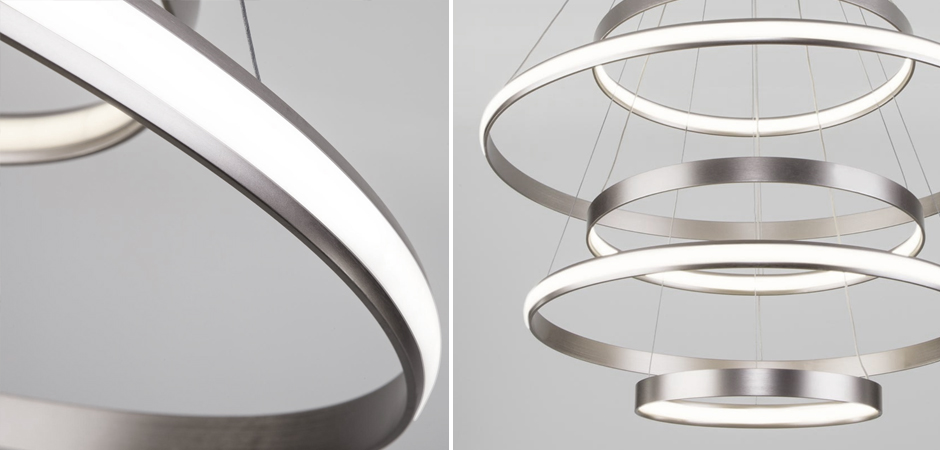 Люстра Light Ring Vertical Silver 5 колец Люстра Light Ring Vertical Silver 5 колец - Loft-Concept в Твери