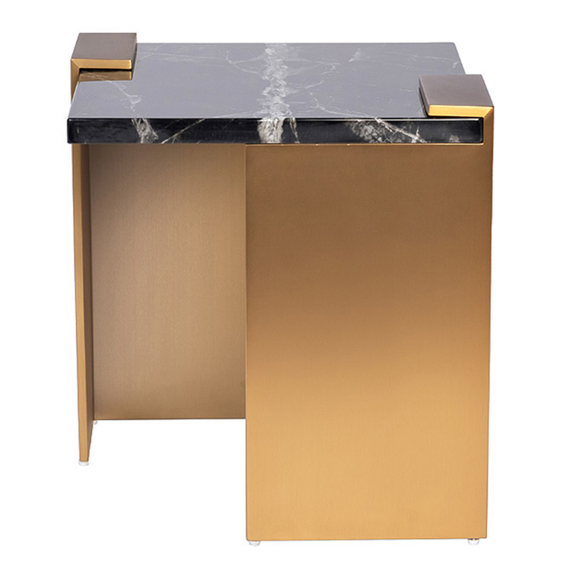 Приставной стол tormund Side Table матовое золото Черный Мрамор Nero Приставной стол tormund Side Table матовое золото Черный Мрамор Nero в Твери | Loft Concept