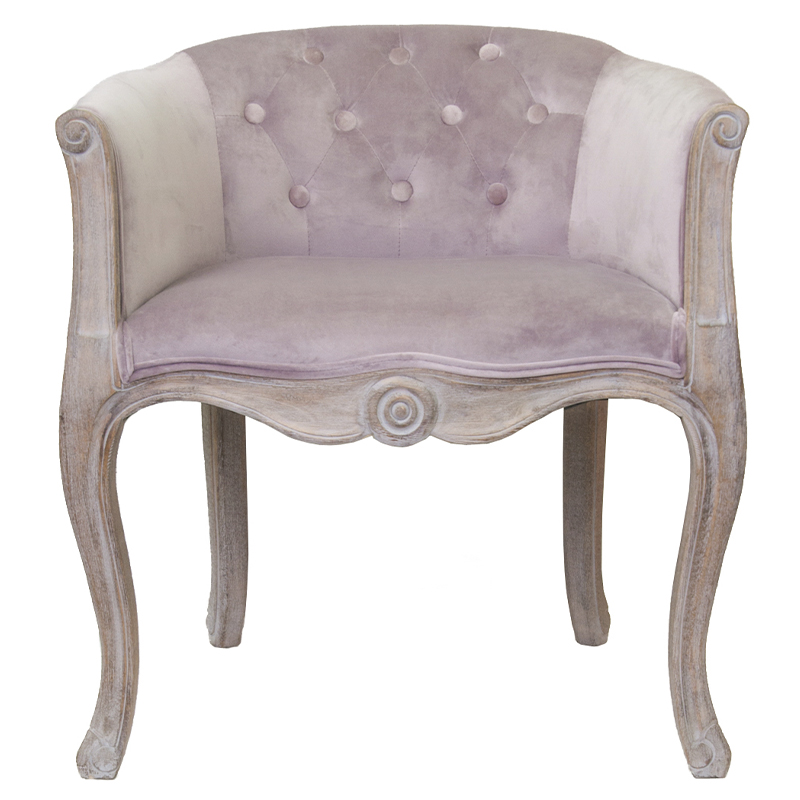 Кресло низкое в стиле прованс Розовый Велюр Louis French Armchair Розовый Серо-бежевый Кресло низкое в стиле прованс Розовый Велюр Louis French Armchair Розовый Серо-бежевый в Твери | Loft Concept