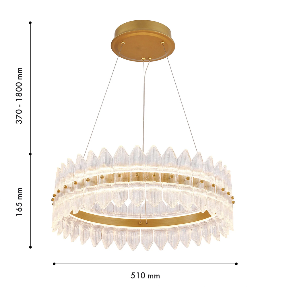 Люстра круглая с декоративными элементами в виде лепестков Round Light Flashing в Твери