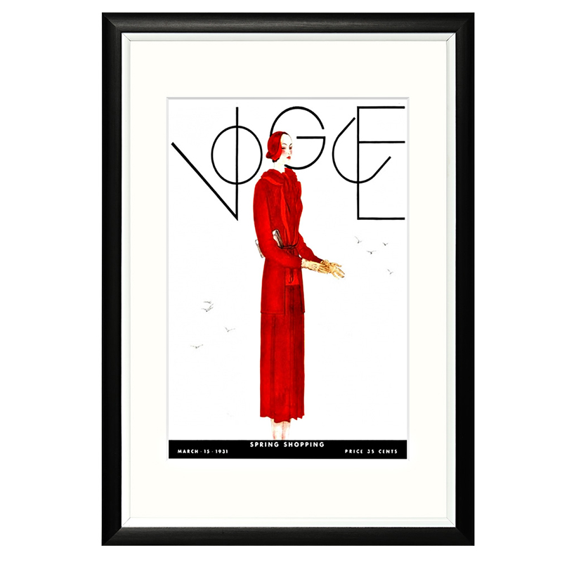Постер Vogue March 1931 Черный Белый Красный Постер Vogue March 1931 Черный Белый Красный в Твери | Loft Concept