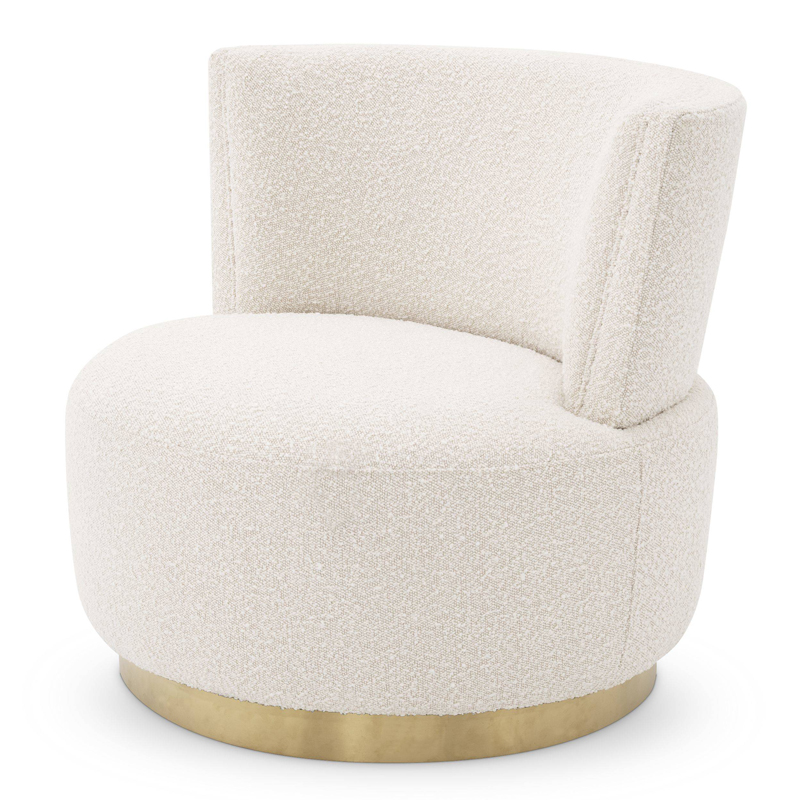 Кресло Eichholtz Swivel Chair Alonso Кремовый Латунь Кресло Eichholtz Swivel Chair Alonso Кремовый Латунь в Твери | Loft Concept