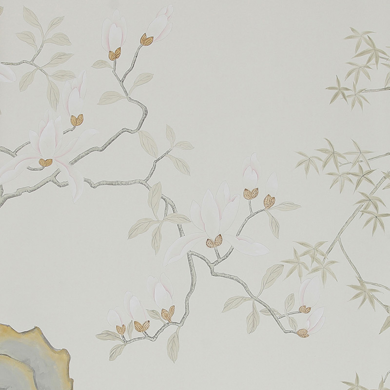 Обои ручная роспись Summer Night Blossom Colourway SC-122 on Bleached white dyed silk Обои ручная роспись Summer Night Blossom Colourway SC-122 on Bleached white dyed silk в Твери | Loft Concept