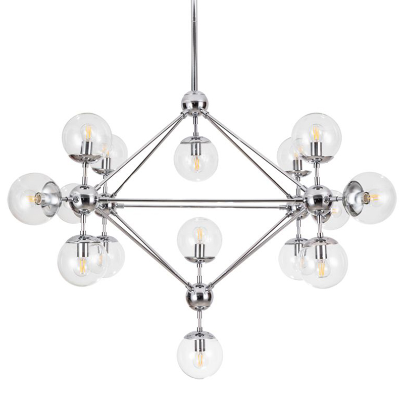 Люстра Modo Chandelier Chrome 15 Хром Прозрачный в Твери | Loft Concept 