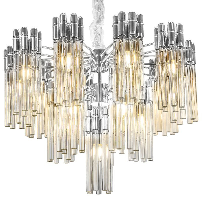 Люстра Contemporary Chandelier Crystal Silver Прозрачное Стекло Серебряный Люстра Contemporary Chandelier Crystal Silver Прозрачное Стекло Серебряный в Твери | Loft Concept