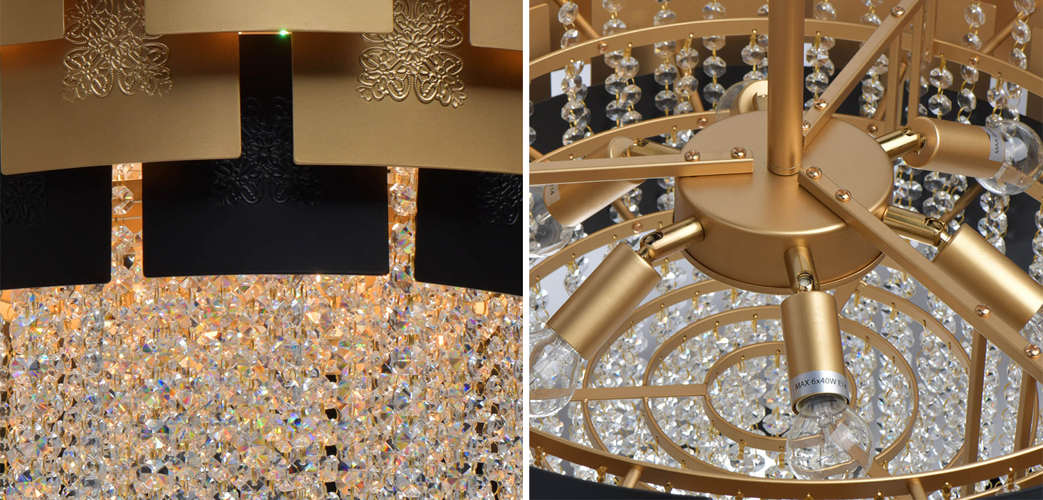 Люстра Engraving Plates Black Gold - фото №1