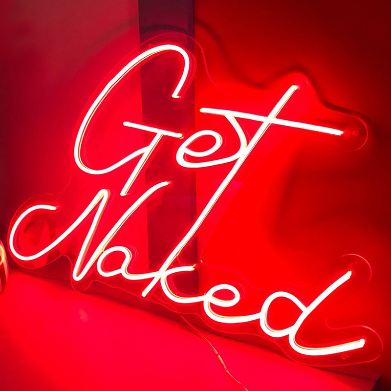 Неоновая настенная лампа Get Naked Neon Wall Lamp Красный Прозрачный Неоновая настенная лампа Get Naked Neon Wall Lamp Красный Прозрачный в Твери | Loft Concept