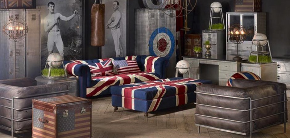 William Sofa Union Jack Velvet Andrew Martin William Sofa Union Jack Velvet Andrew Martin - Loft-Concept в Твери