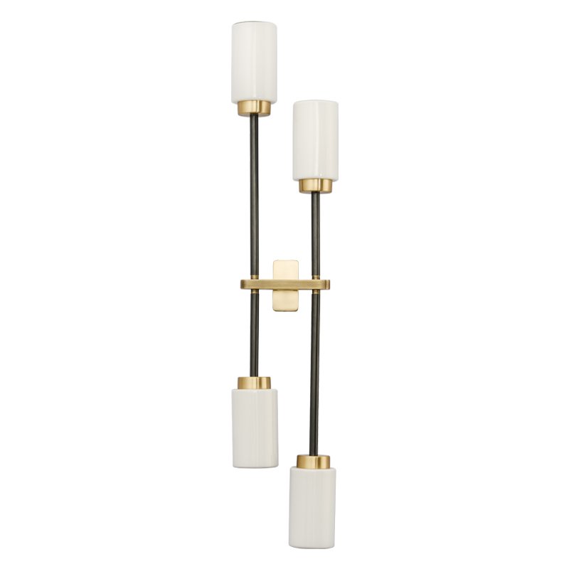 Бра Bert Frank Farol Wall Light Double White Черный Латунь Белый Бра Bert Frank Farol Wall Light Double White Черный Латунь Белый в Твери | Loft Concept