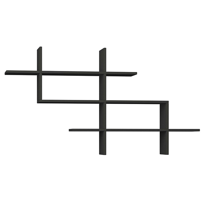 Полка фигурная подвесная цвета антрацит HALIC BOOKCASE ANTHRACITE Антрацит Серый в Твери | Loft Concept 