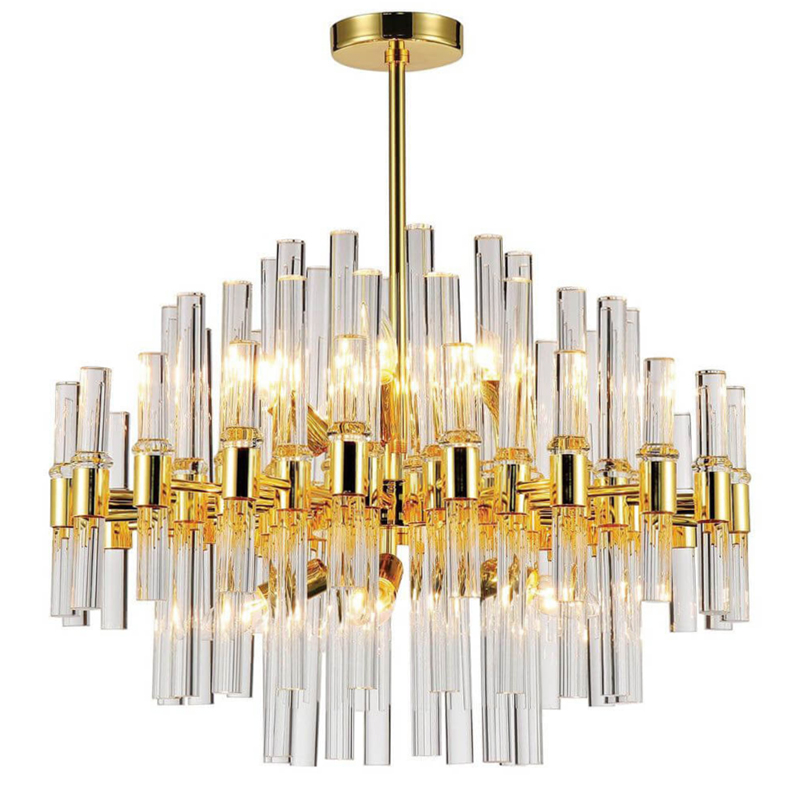 Люстра Luxxu Waterfall Round suspension Прозрачное Стекло Золотой Люстра Luxxu Waterfall Round suspension Прозрачное Стекло Золотой в Твери | Loft Concept