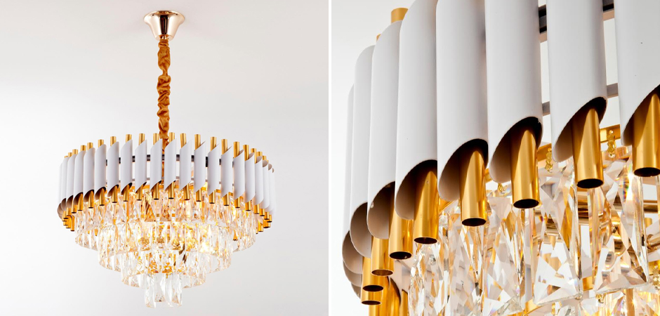 Круглая многоярусная люстра Empire Crystal Gold Круглая многоярусная люстра Empire Crystal Gold - Loft-Concept в Твери