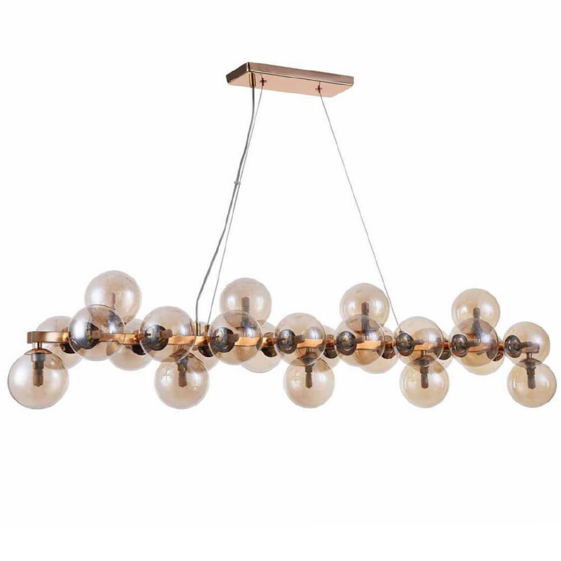 Люстра Berries Chandelier Rectangle Amber 120 Глянцевое золото Янтарь (Amber) в Твери | Loft Concept 