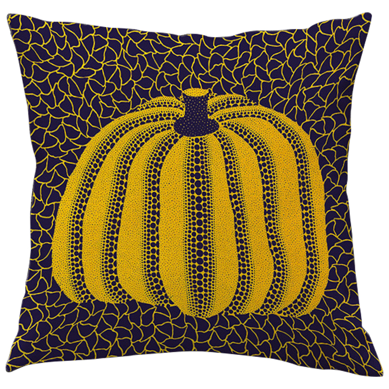 Декоративная подушка Yayoi Kusama Pumpkin Yellow Черный Желтый Декоративная подушка Yayoi Kusama Pumpkin Yellow Черный Желтый в Твери | Loft Concept