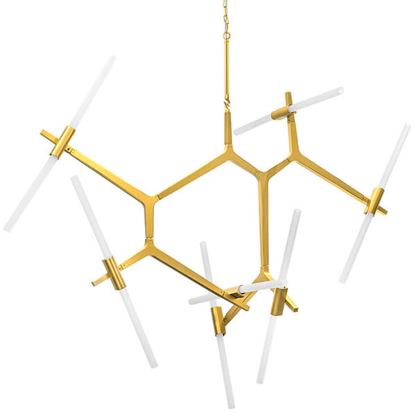 Люстра Agnes Chandelier Gold 14 Белый Золотой Люстра Agnes Chandelier Gold 14 Белый Золотой в Твери | Loft Concept