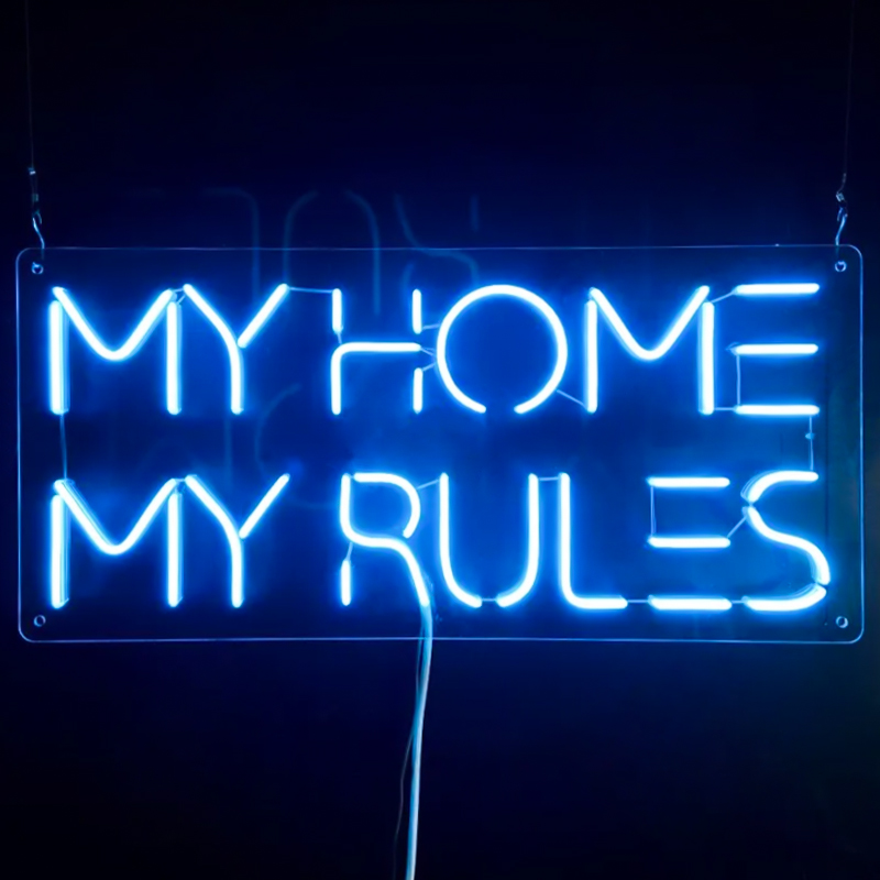 Неоновая настенная лампа My Home My Rules Neon Wall Lamp Синий Прозрачный Неоновая настенная лампа My Home My Rules Neon Wall Lamp Синий Прозрачный в Твери | Loft Concept