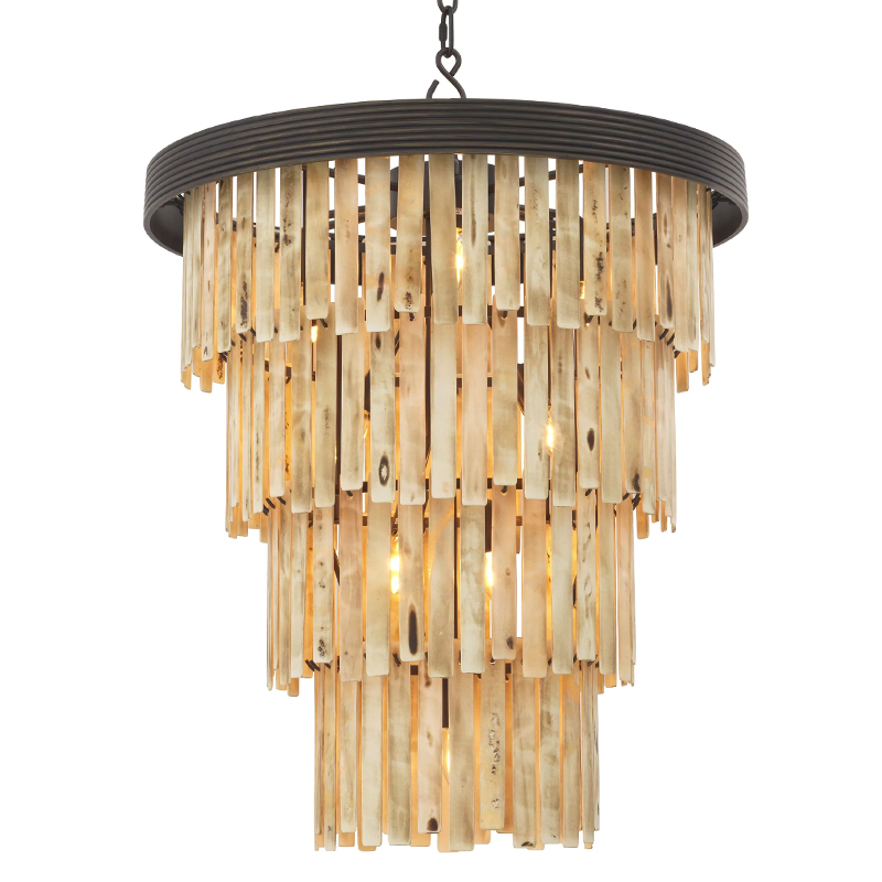 Люстра Eichholtz Chandelier Arizona L Темная бронза Бежевый Люстра Eichholtz Chandelier Arizona L Темная бронза Бежевый в Твери | Loft Concept