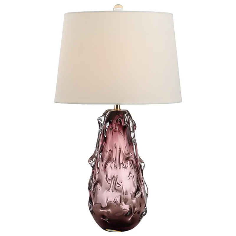 Настольная лампа с абажуром Bellamy Molten Glass Table Lamp Розовое стекло Розовый Белый Прозрачное Стекло Настольная лампа с абажуром Bellamy Molten Glass Table Lamp Розовое стекло Розовый Белый Прозрачное Стекло в Твери | Loft Concept