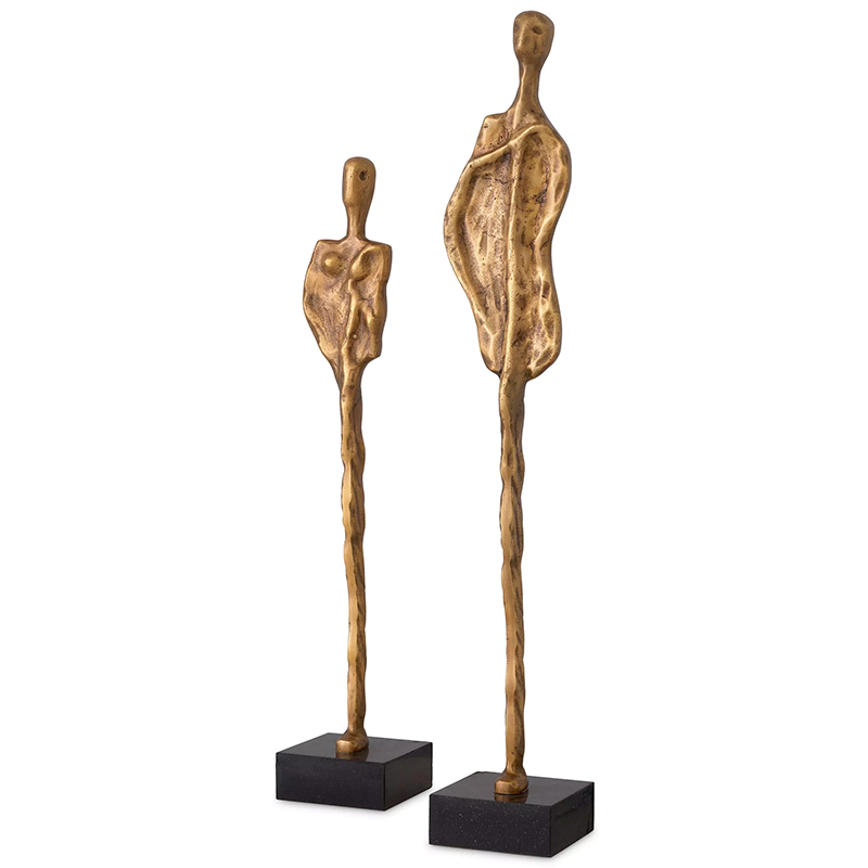 Комплект декоративных статуэток Eichholtz Object Dual Set of 2 Черный Латунь Комплект декоративных статуэток Eichholtz Object Dual Set of 2 Черный Латунь в Твери | Loft Concept