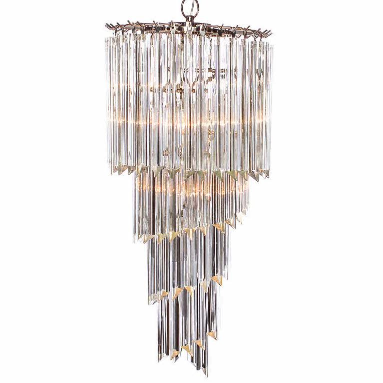 Люстра Odeon Chandelier Helix Clear 42 Хром Прозрачное Стекло Люстра Odeon Chandelier Helix Clear 42 Хром Прозрачное Стекло в Твери | Loft Concept
