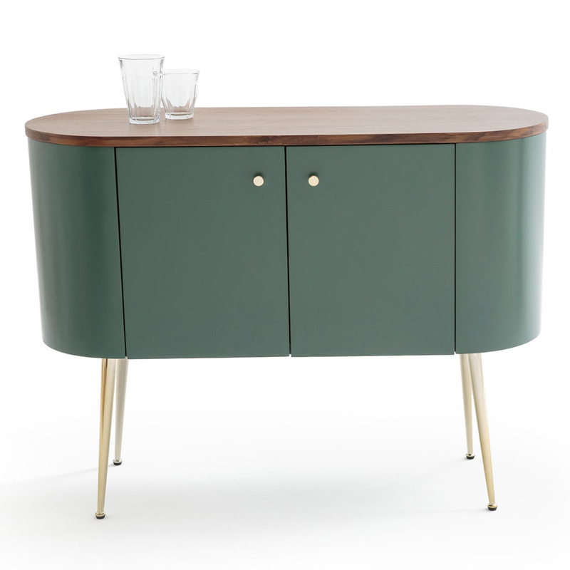 Комод округлой формы Torborg Chest of drawers Орех Изумрудный Золотой Комод округлой формы Torborg Chest of drawers Орех Изумрудный Золотой в Твери | Loft Concept