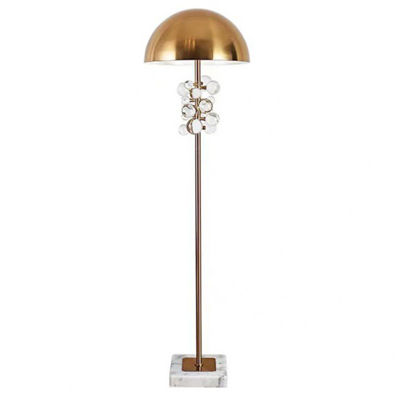 Торшер Globo Fllor Lamp Золотой Прозрачное Стекло Торшер Globo Fllor Lamp Золотой Прозрачное Стекло в Твери | Loft Concept