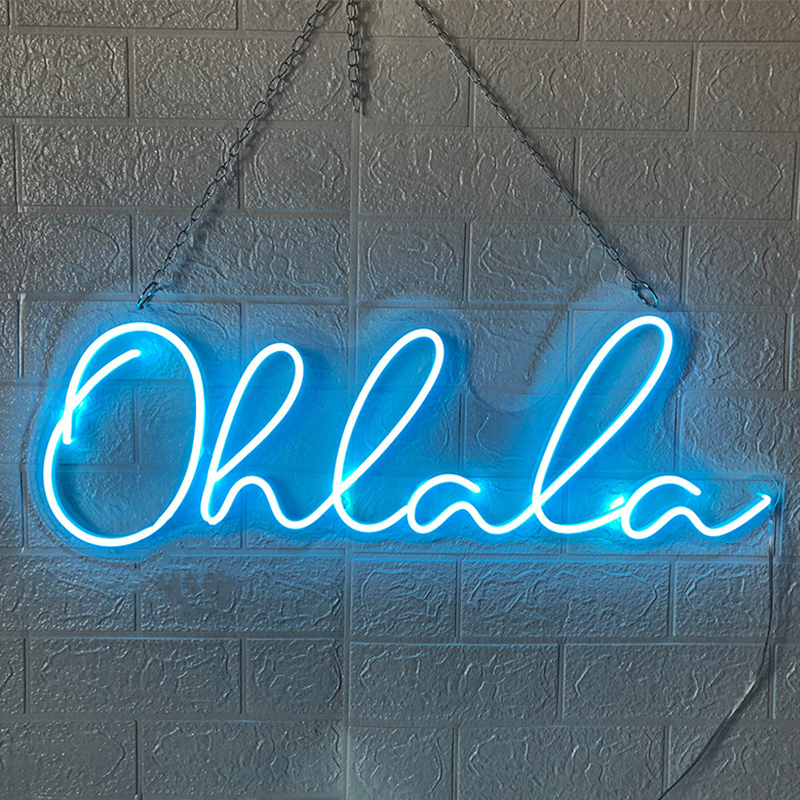 Неоновая настенная лампа Oh La La Neon Wall Lamp Синий Прозрачный Синий Неоновая настенная лампа Oh La La Neon Wall Lamp Синий Прозрачный Синий в Твери | Loft Concept