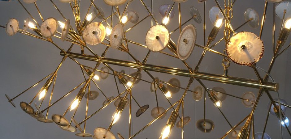 Люстра Burst Chandelier Natural Agate Line Люстра Burst Chandelier Natural Agate Line - Loft-Concept в Твери