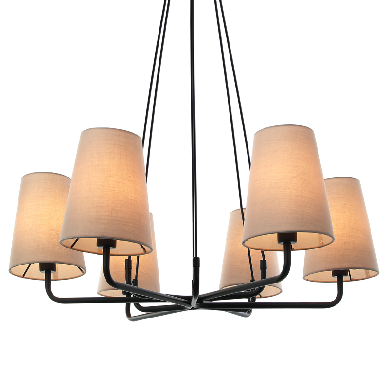 Люстра Orelin Chandelier Черный Бежевый Люстра Orelin Chandelier Черный Бежевый в Твери | Loft Concept