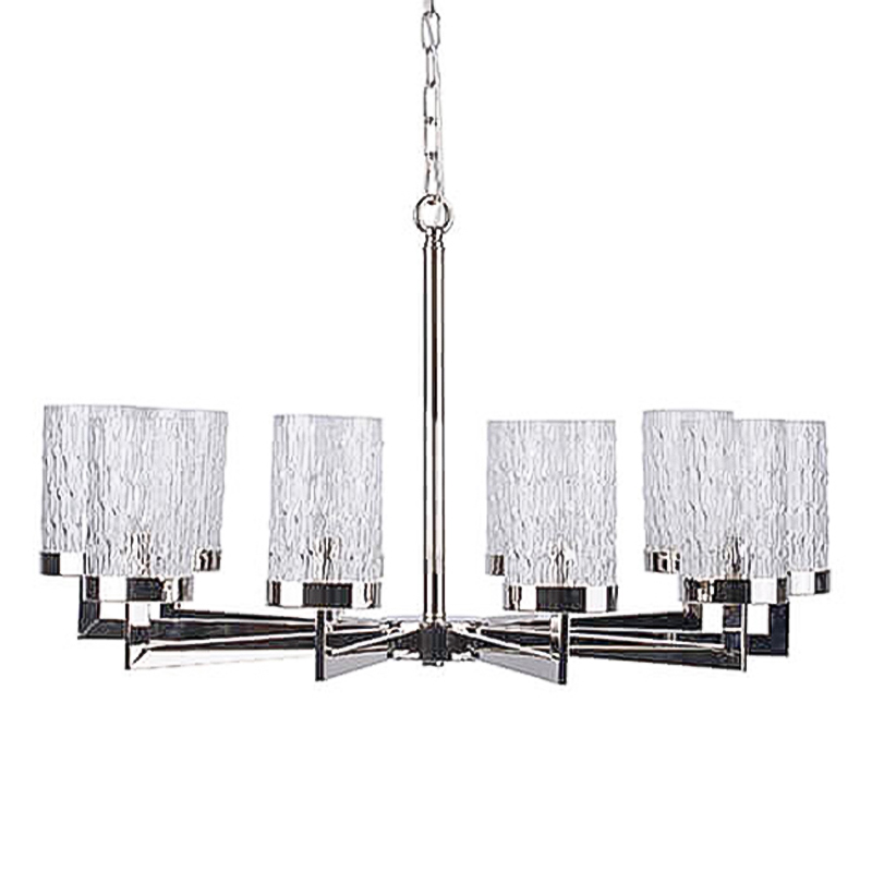 Люстра Estebe Glass Nickel Chandelier Никель Прозрачный Люстра Estebe Glass Nickel Chandelier Никель Прозрачный в Твери | Loft Concept