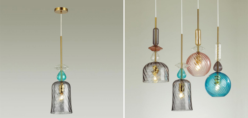 Подвесной Geometry Glass Голубой Подвесной Geometry Glass Голубой - Loft-Concept в Твери