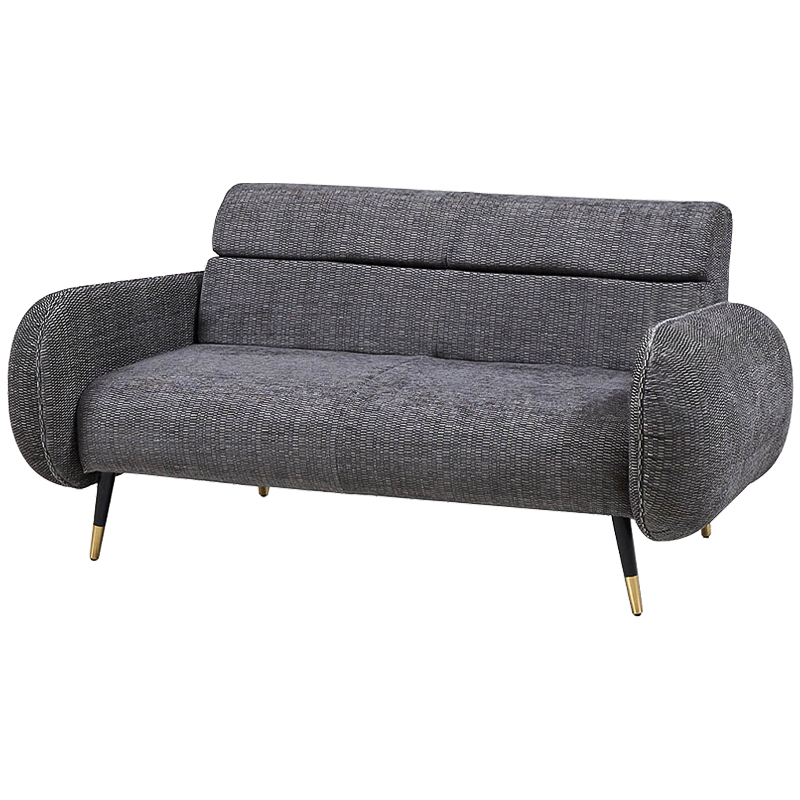 Диван Hebert Sofa Grey M Серый Серый Черный Латунь Диван Hebert Sofa Grey M Серый Серый Черный Латунь в Твери | Loft Concept