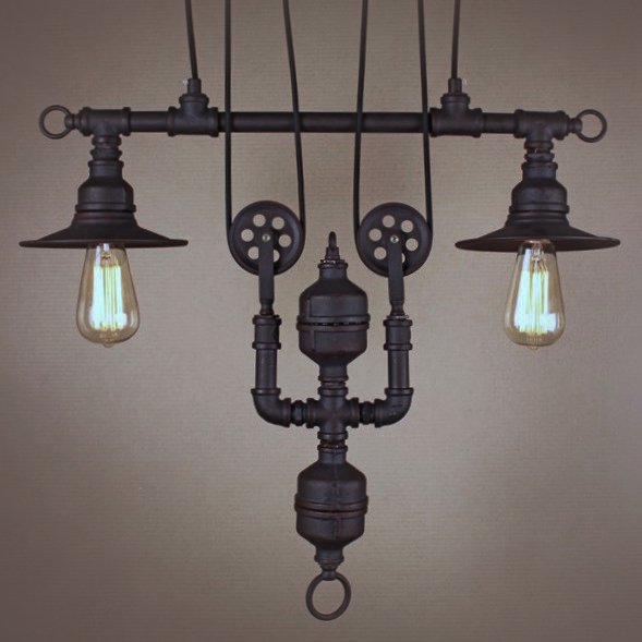 Подвесной светильник Water Pipe Ballast Chandelier Коричневый Подвесной светильник Water Pipe Ballast Chandelier Коричневый в Твери | Loft Concept