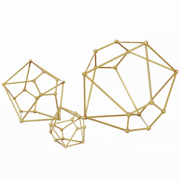 Аксессуар Polygon Abstraction Золотой Аксессуар Polygon Abstraction Золотой в Твери | Loft Concept