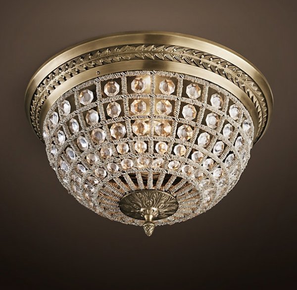 Потолочный светильник RH 19th c. Casbah Crystal Top 43 Темная бронза винтаж в Твери | Loft Concept 