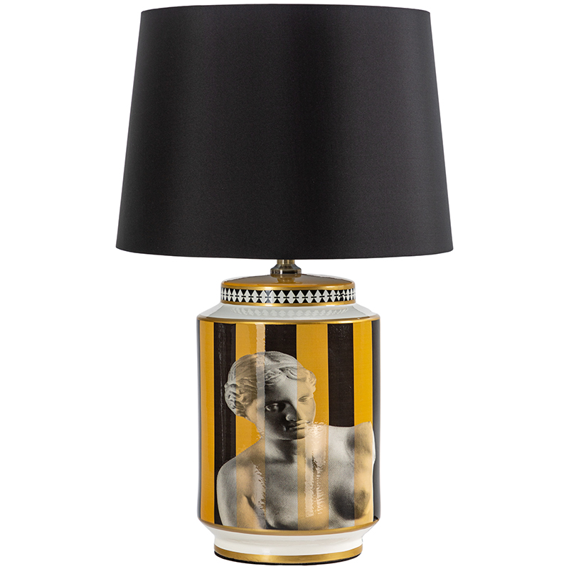 Настольная лампа Venus Yellow Black Lampshade Желтый Черный Черно-белый Золотой Настольная лампа Venus Yellow Black Lampshade Желтый Черный Черно-белый Золотой в Твери | Loft Concept