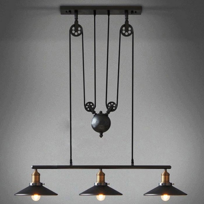 Люстра Loft Cone Pendant Balance Line 3 Черный Люстра Loft Cone Pendant Balance Line 3 Черный в Твери | Loft Concept