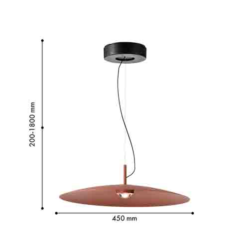 Подвесной светильник круглой формы с коричневым металлическим абажуром Halo Drift в Твери