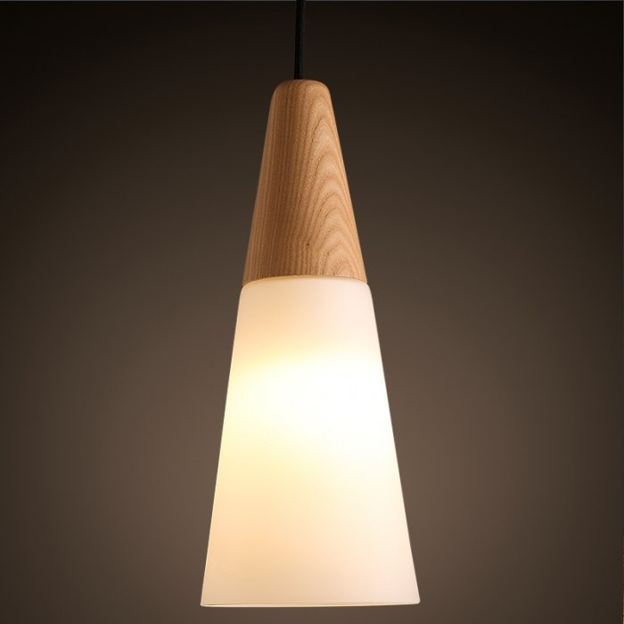 Подвесной светильник Opaque Light Tall Белый Белый дуб Подвесной светильник Opaque Light Tall Белый Белый дуб в Твери | Loft Concept