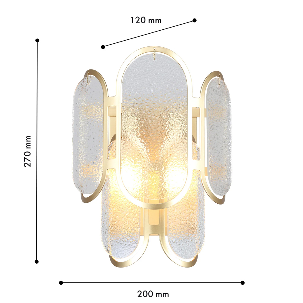 Бра из овальных элементов из непрозрачного стекла Conformation в Твери
