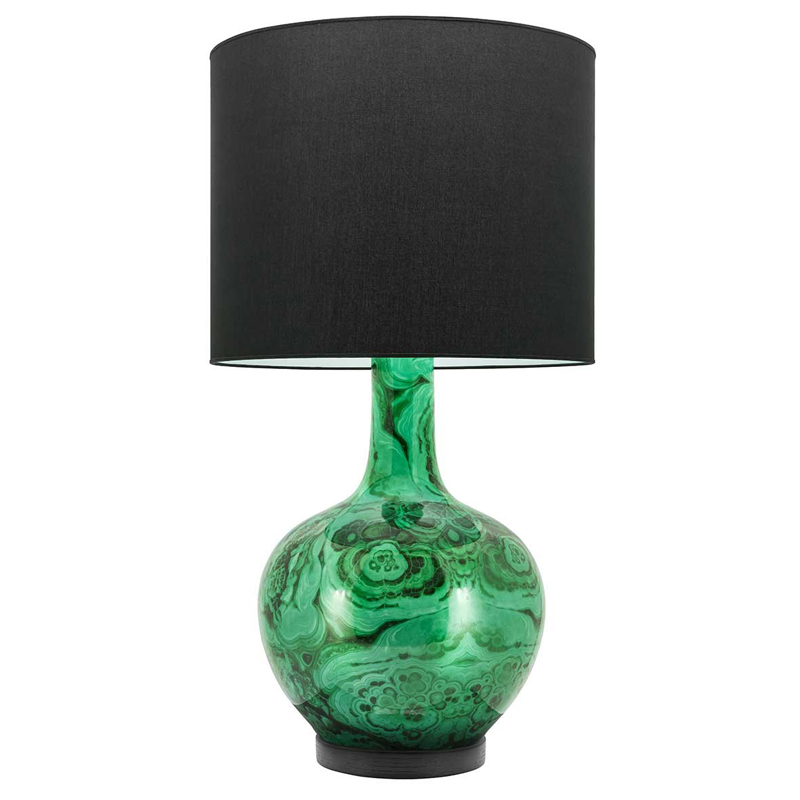 Настольная лампа ABHIKA LAMP SWELL Черный Малахит (зеленый) Настольная лампа ABHIKA LAMP SWELL Черный Малахит (зеленый) в Твери | Loft Concept