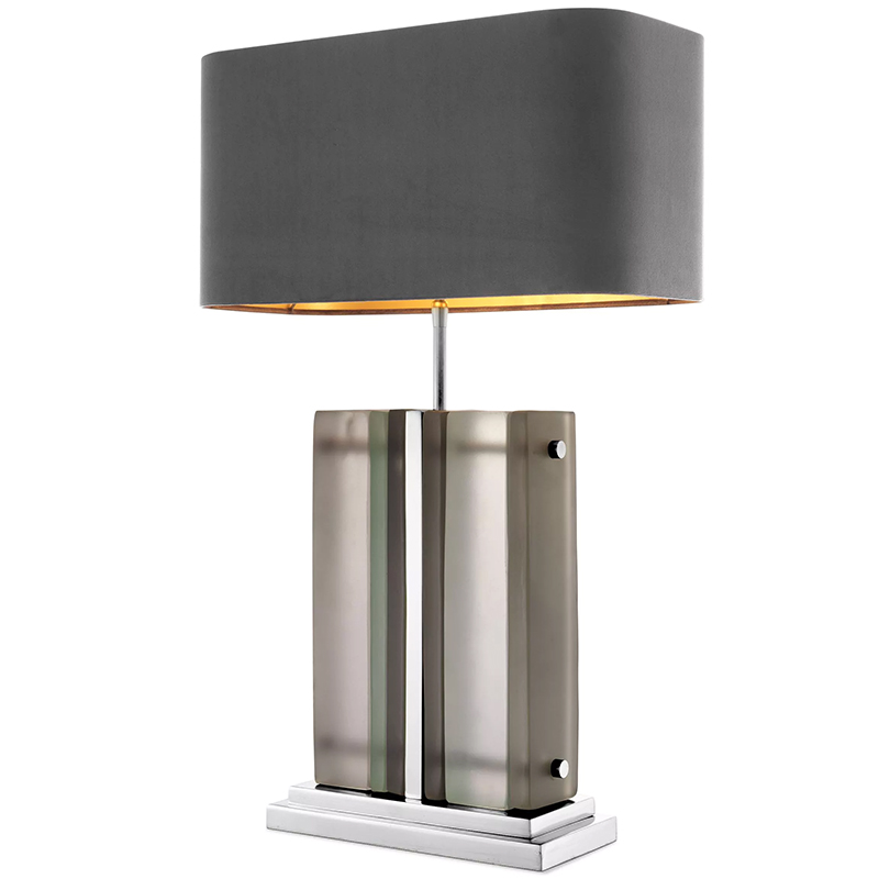 Настольная лампа Eichholtz Table Lamp Solana Nickel Серый Никель Стекло Смок Настольная лампа Eichholtz Table Lamp Solana Nickel Серый Никель Стекло Смок в Твери | Loft Concept